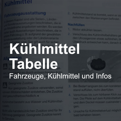 kuehlmittel tabelle